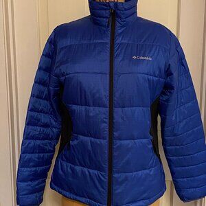 Blue Puffer, women's large, stretch side inserts
